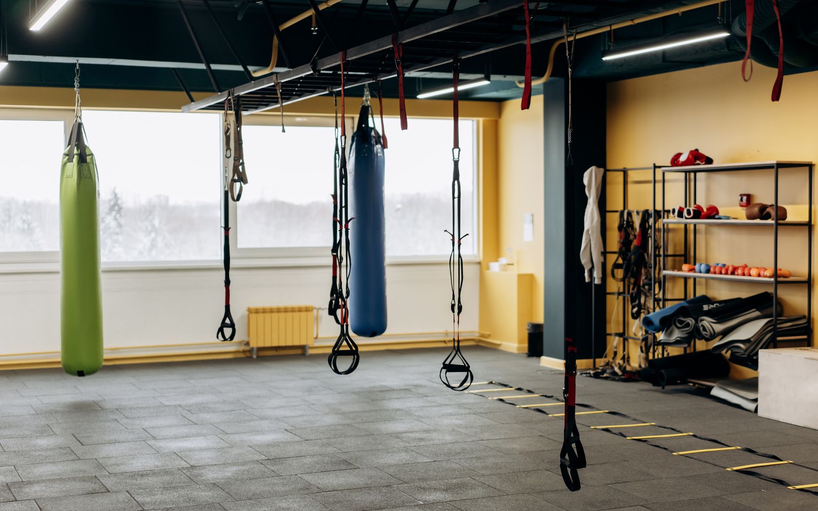 The Forge Athletic Club main training floor with lifting platforms and power racks